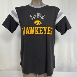 Iowa Hawkeyes NCAA Rivalry Threads Black Mesh Jersey Shirt Women's SMALL NWT